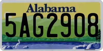 AL license plate 5AG2908