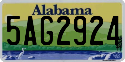 AL license plate 5AG2924