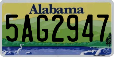 AL license plate 5AG2947