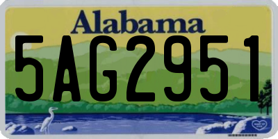 AL license plate 5AG2951