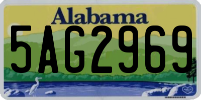 AL license plate 5AG2969