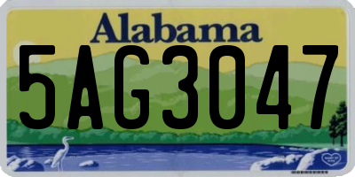 AL license plate 5AG3047