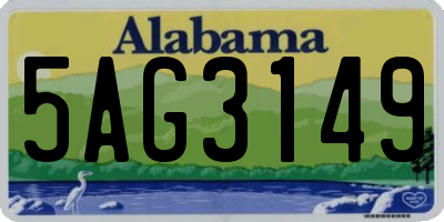 AL license plate 5AG3149