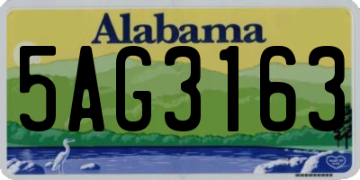 AL license plate 5AG3163