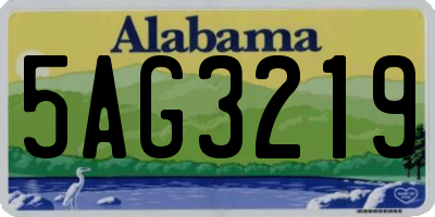 AL license plate 5AG3219