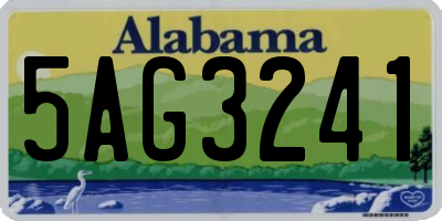 AL license plate 5AG3241