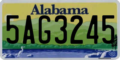 AL license plate 5AG3245