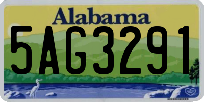 AL license plate 5AG3291