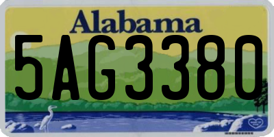 AL license plate 5AG3380