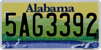 AL license plate 5AG3392