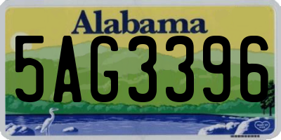 AL license plate 5AG3396