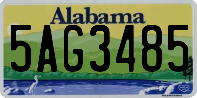 AL license plate 5AG3485