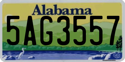 AL license plate 5AG3557