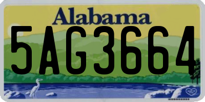 AL license plate 5AG3664