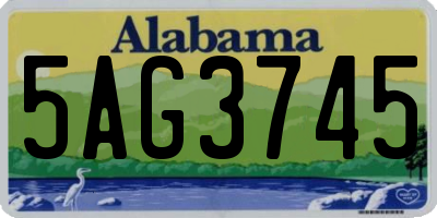 AL license plate 5AG3745