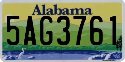 AL license plate 5AG3761