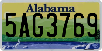 AL license plate 5AG3769
