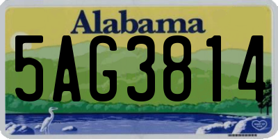 AL license plate 5AG3814