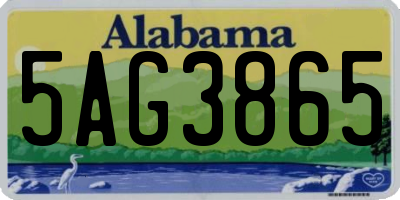 AL license plate 5AG3865