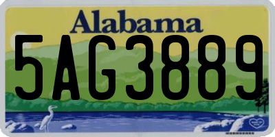 AL license plate 5AG3889