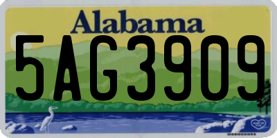 AL license plate 5AG3909