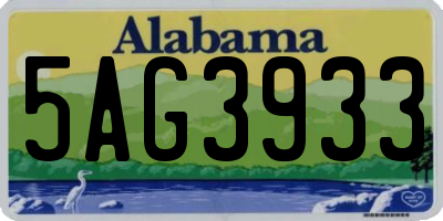 AL license plate 5AG3933
