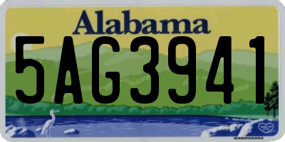 AL license plate 5AG3941
