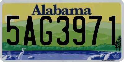 AL license plate 5AG3971
