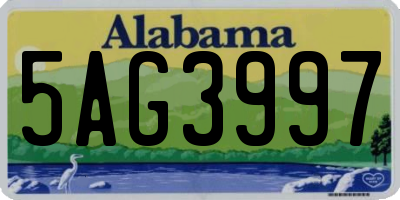 AL license plate 5AG3997