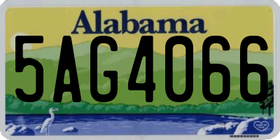 AL license plate 5AG4066