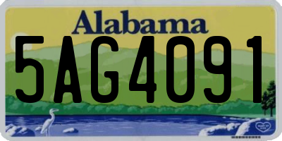 AL license plate 5AG4091