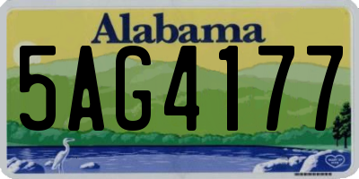 AL license plate 5AG4177
