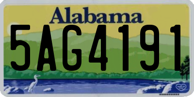 AL license plate 5AG4191