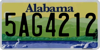 AL license plate 5AG4212
