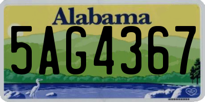 AL license plate 5AG4367