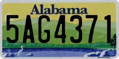 AL license plate 5AG4371