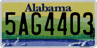 AL license plate 5AG4403