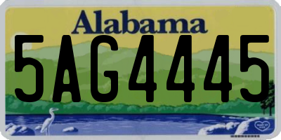 AL license plate 5AG4445