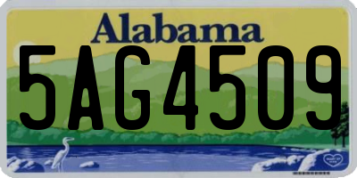 AL license plate 5AG4509