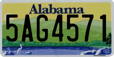 AL license plate 5AG4571