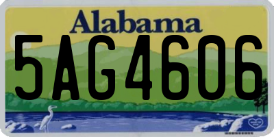 AL license plate 5AG4606