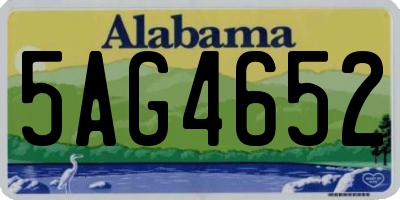 AL license plate 5AG4652