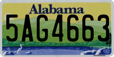 AL license plate 5AG4663