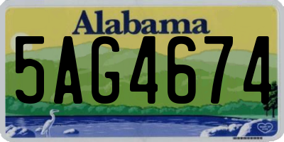 AL license plate 5AG4674