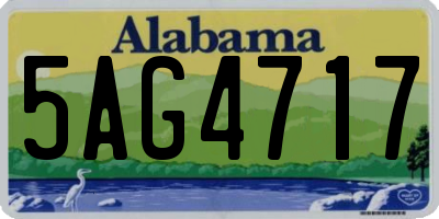 AL license plate 5AG4717