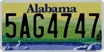 AL license plate 5AG4747