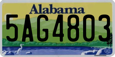 AL license plate 5AG4803