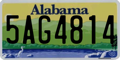 AL license plate 5AG4814