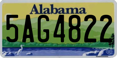 AL license plate 5AG4822