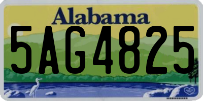 AL license plate 5AG4825